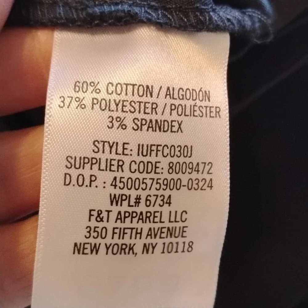 IZOD Approved Schoolwear Junior Stretch Black Plants, Size: 3, NWT